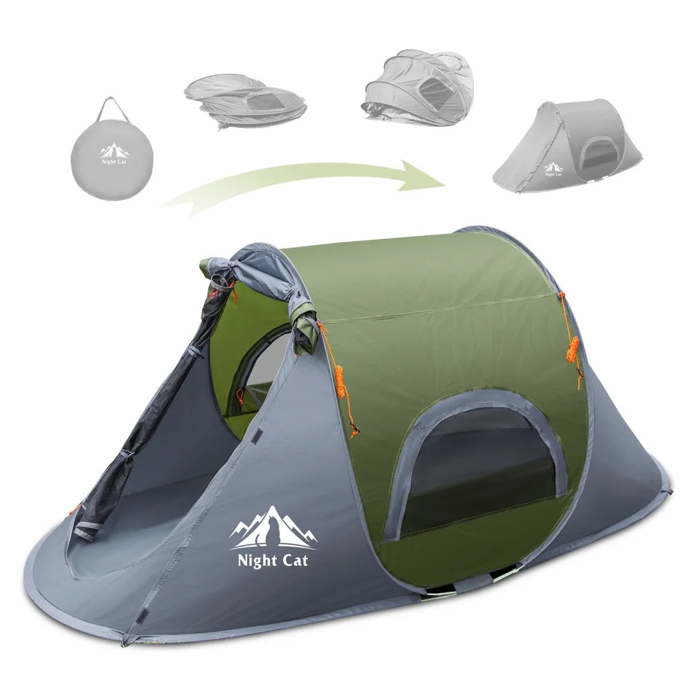 Night Cat Quick Automatic Pop Up Camping Tent Outdoor