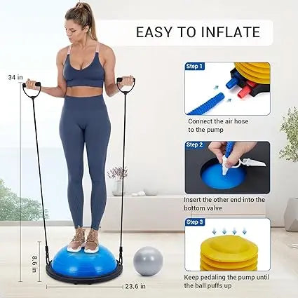 Premium Half Stability Ball With Non Slip Base For Fitness
