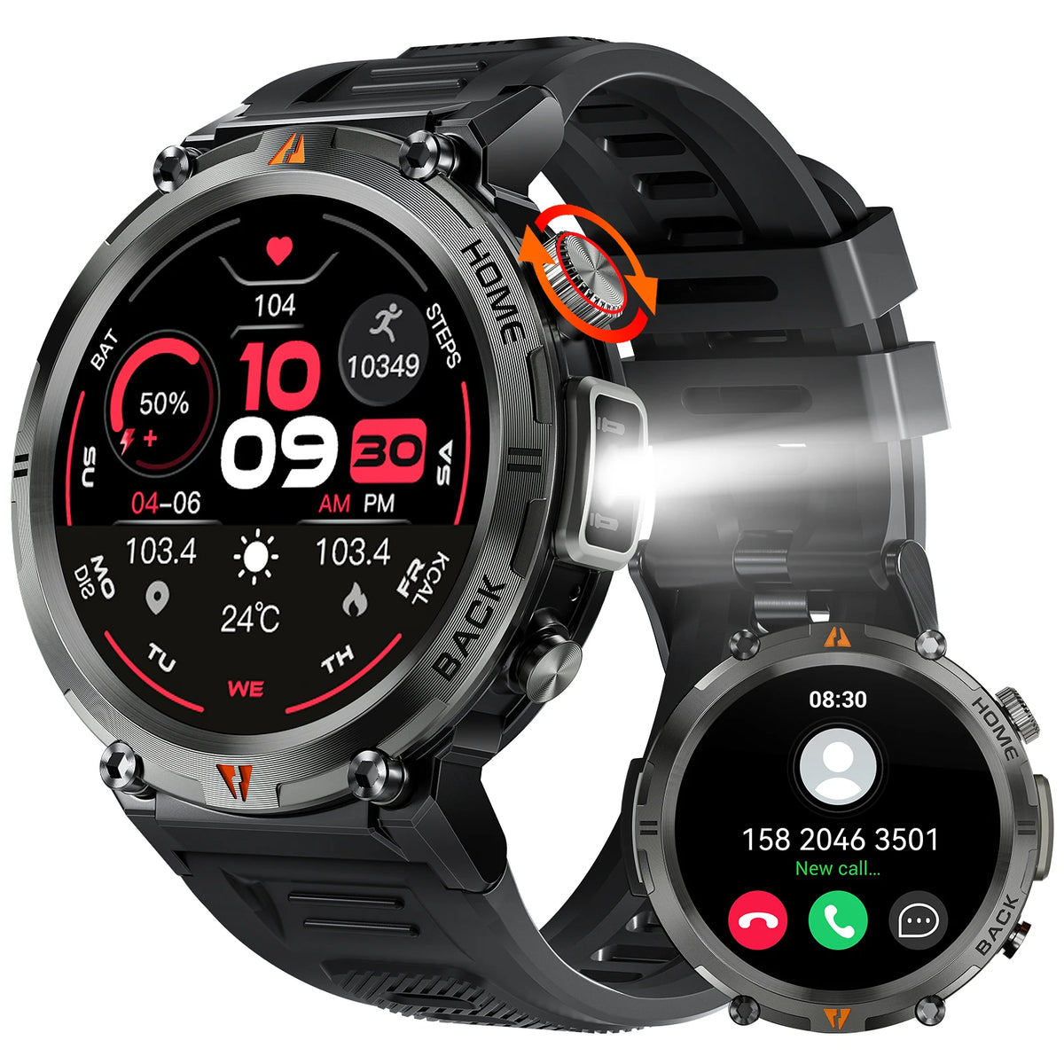 LaNikar KE3 Bluetooth Call Smart Watch With Health Monitor