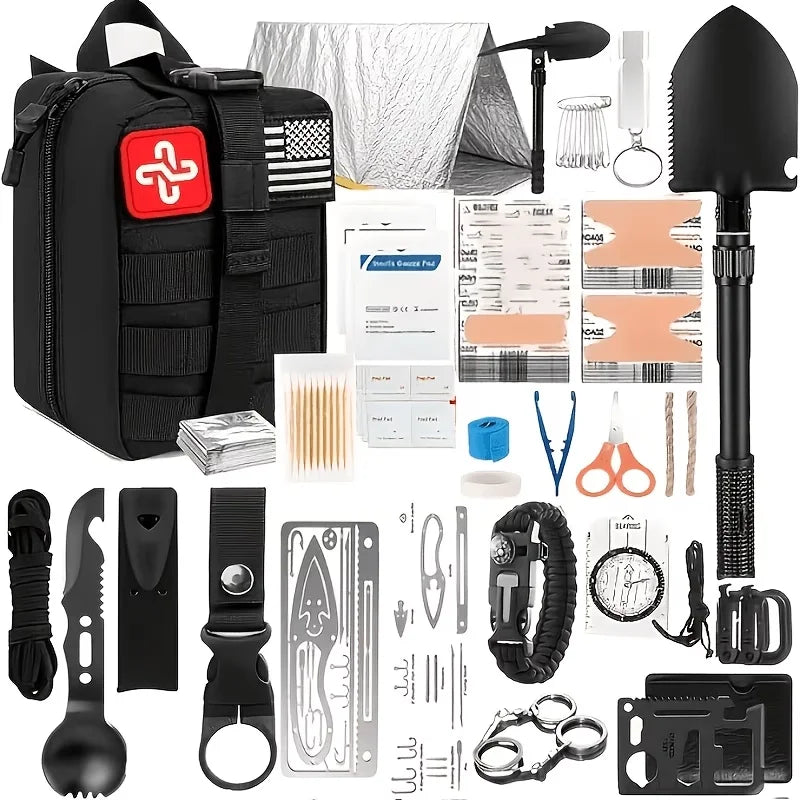 Premium Survival First Aid Kit For Outdoor Emergency Trauma Care