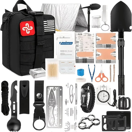 Premium Survival First Aid Kit For Outdoor Emergency Trauma Care