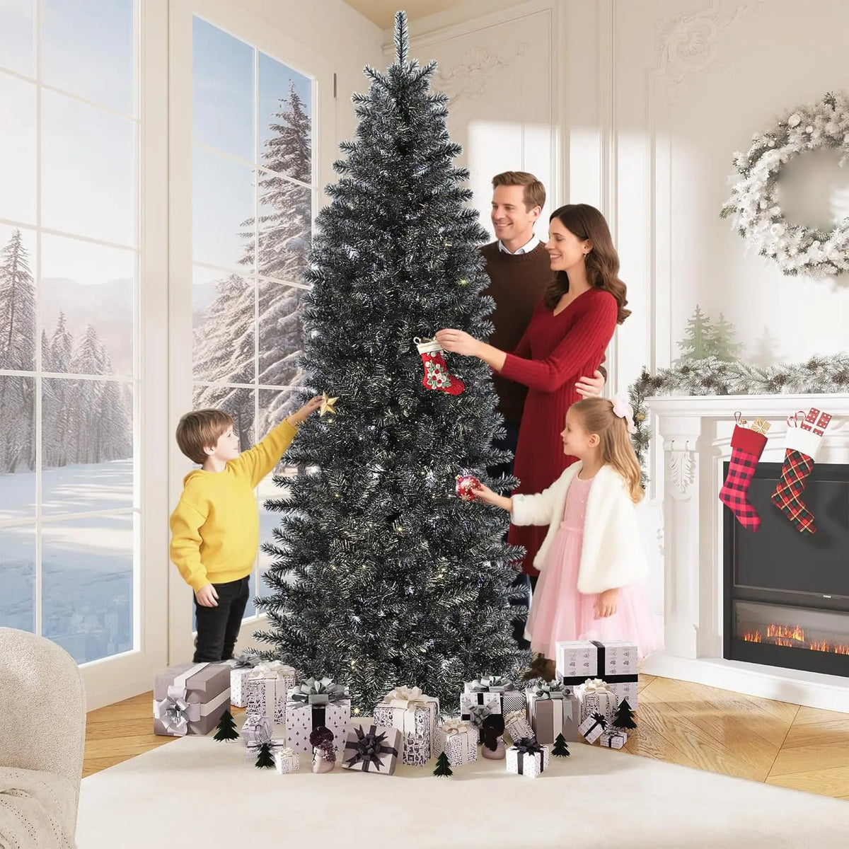 HiMISS Artificial Christmas Tree With Realistic Branches