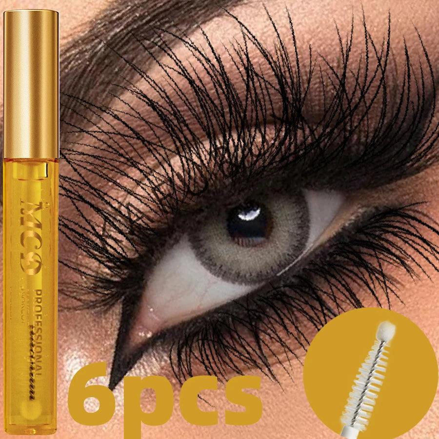 6pcs Nourishing Eyelash and Eyebrow Enhancer Serum Eye Set Natural Ingredients for Longer Fuller Thicker Eyebrows Eyelash Makeup for Women Gifts Eye Cosmetic