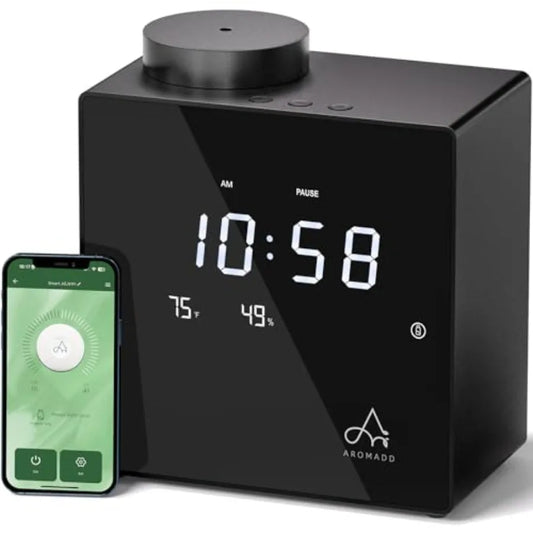 Smart Waterless Diffuser With Clock For Home And Large Rooms