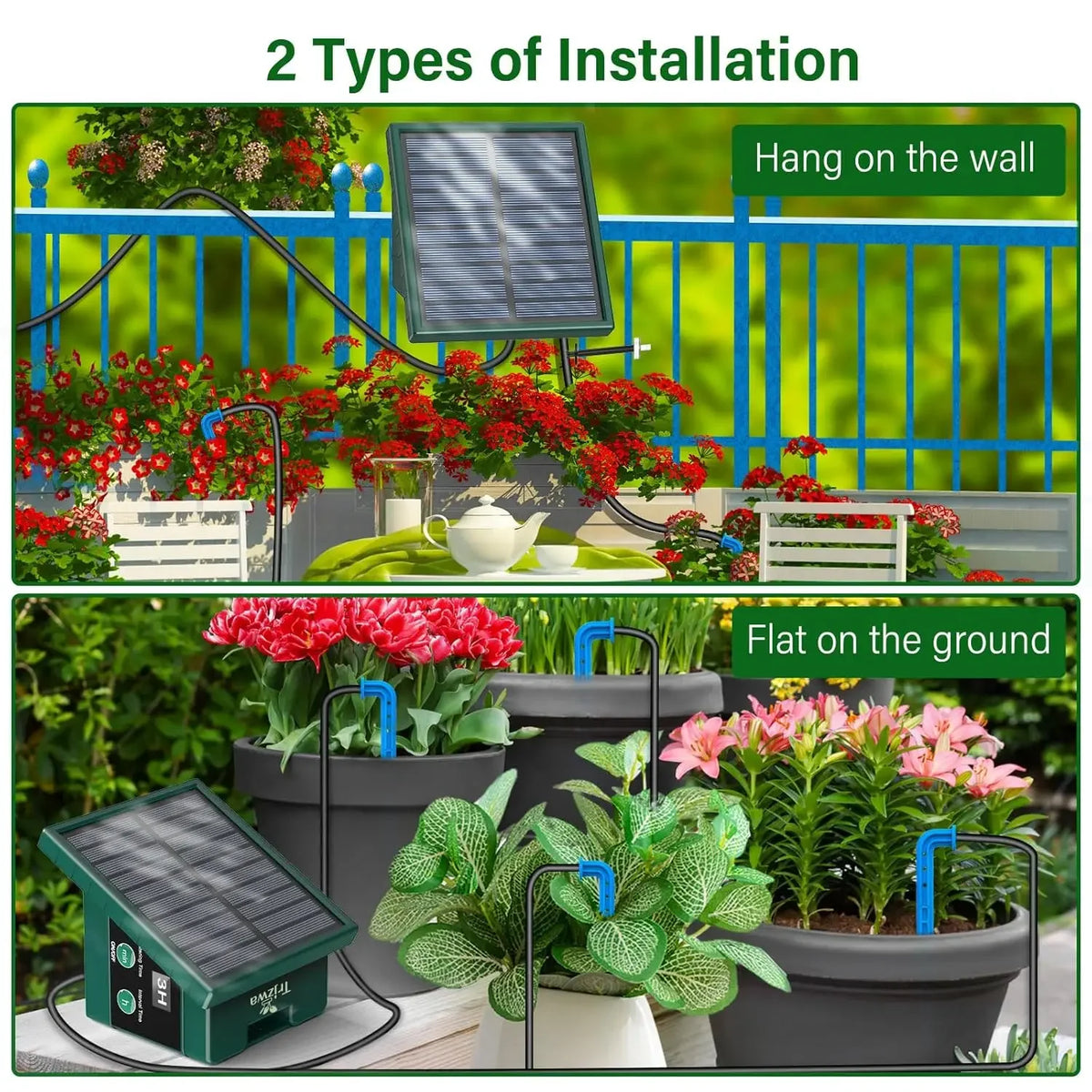 Solar Automatic Drip Irrigation Kit For Outdoor Garden Balcony