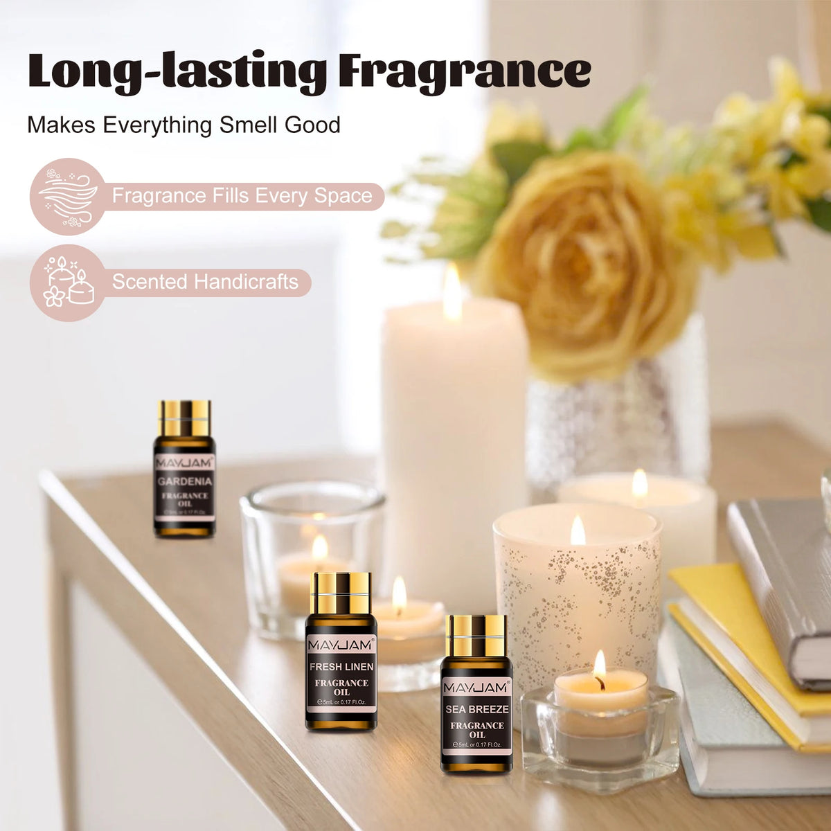MAYJAM 20 Bottles Fragrance Oils Set For Diffusers And Candles