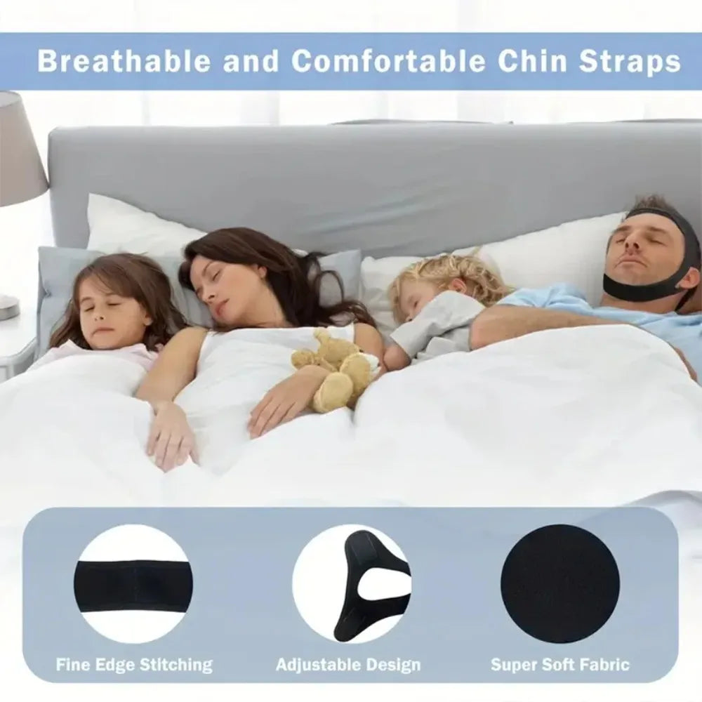 Premium Cotton Chin Rest Strap for Reducing Nightly Snoring