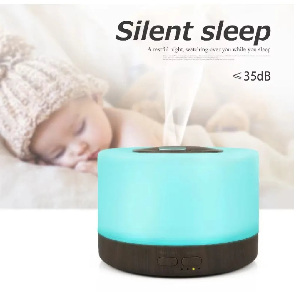 Ultrasonic Essential Oil Diffuser 550ml Mist Aromatherapy Humidifier Led Lights