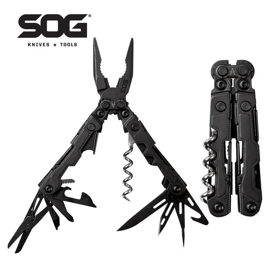 SOG PowerLitre 19-Function Stainless Steel Compact Multitool With Corkscrew