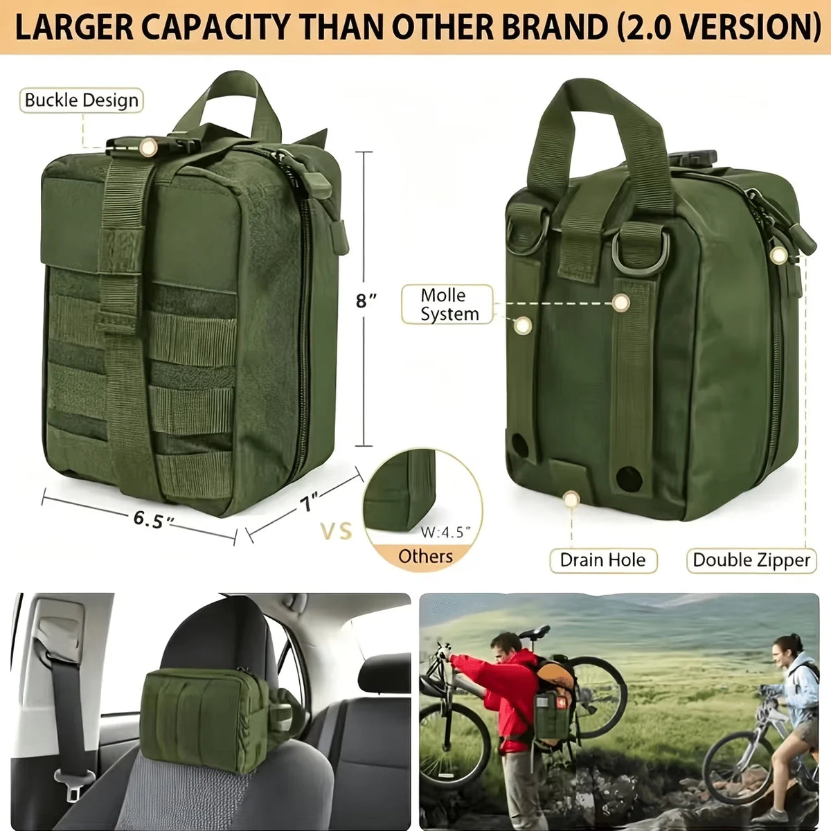 Premium Survival First Aid Kit For Outdoor Emergency Trauma Care