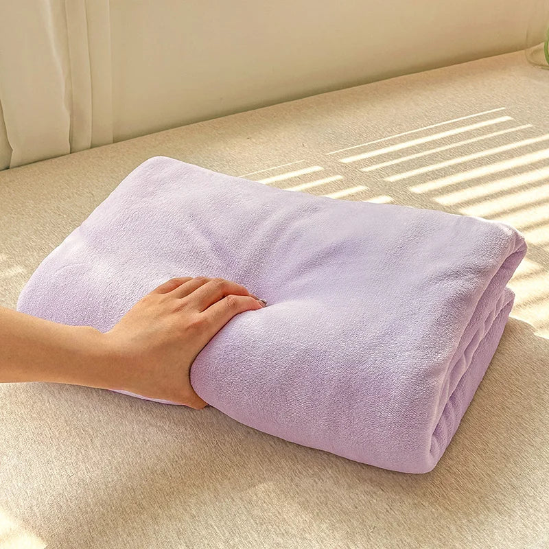 LUXO Thickened Milk Fleece Flat Bed Sheet Soft Cozy Plush