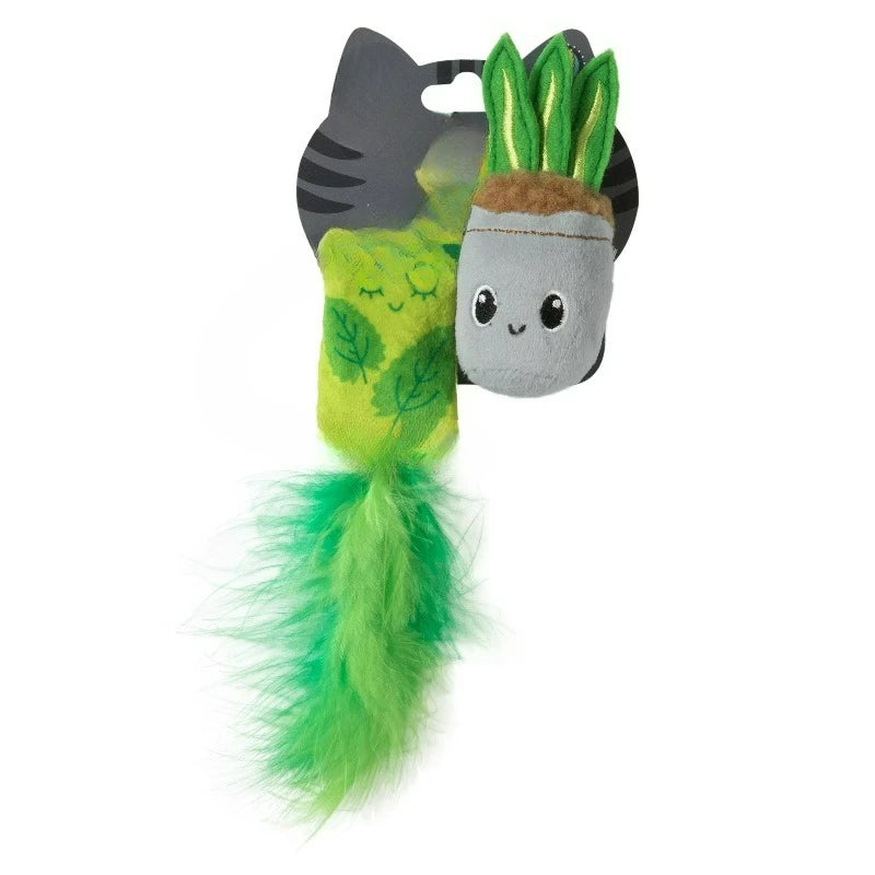 House Plant Catnip Interactive Plush Cat Toy, Multicolor, Pack of 2