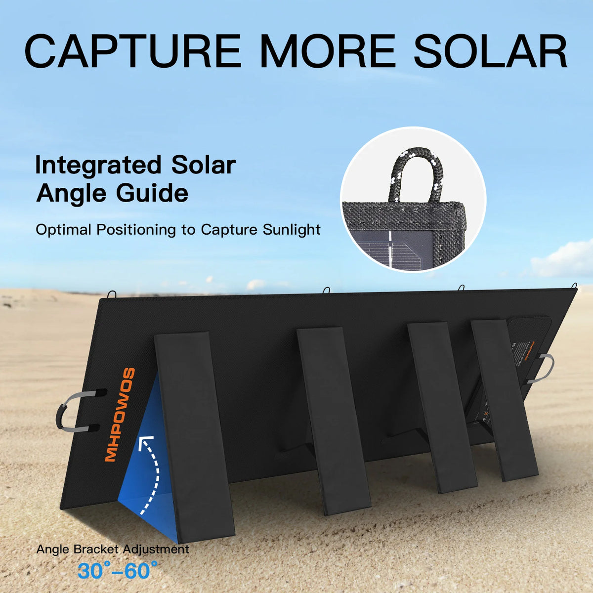 MHPOWOS 400W Foldable Portable Solar Panel For Outdoor Adventures