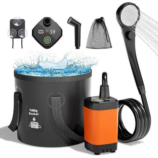 Moriko Rechargeable Electric Camping Shower With Led Display